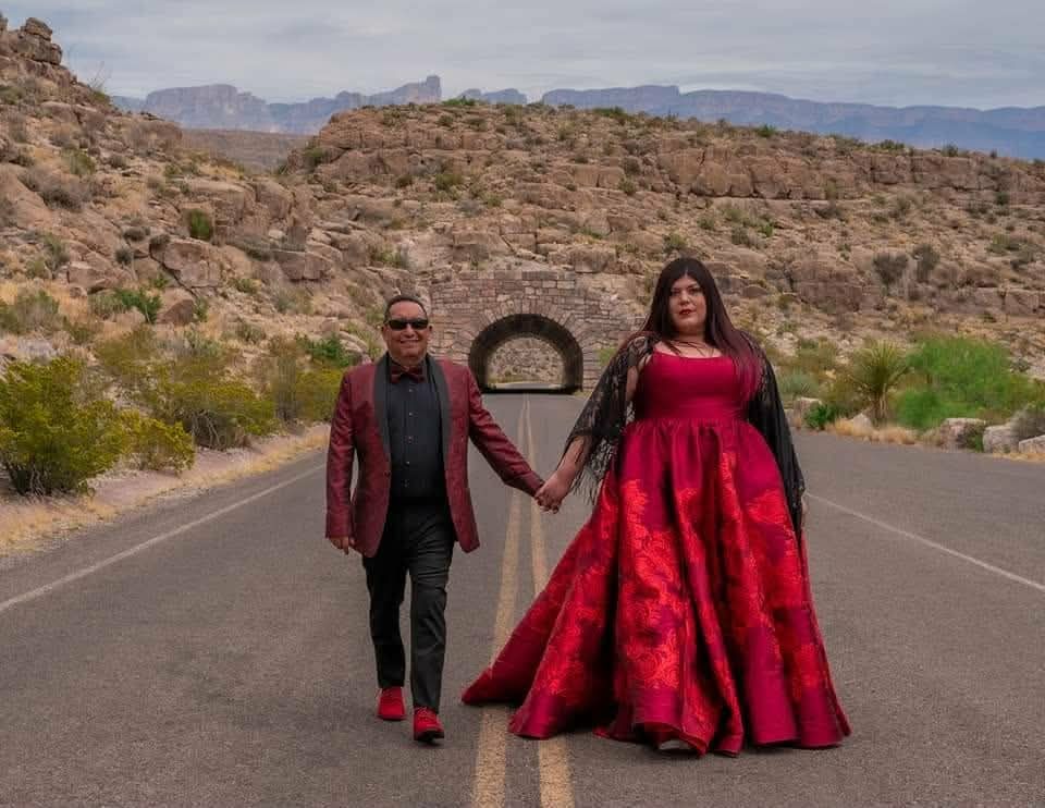 Renee and Omar, who run Wedding Lace today