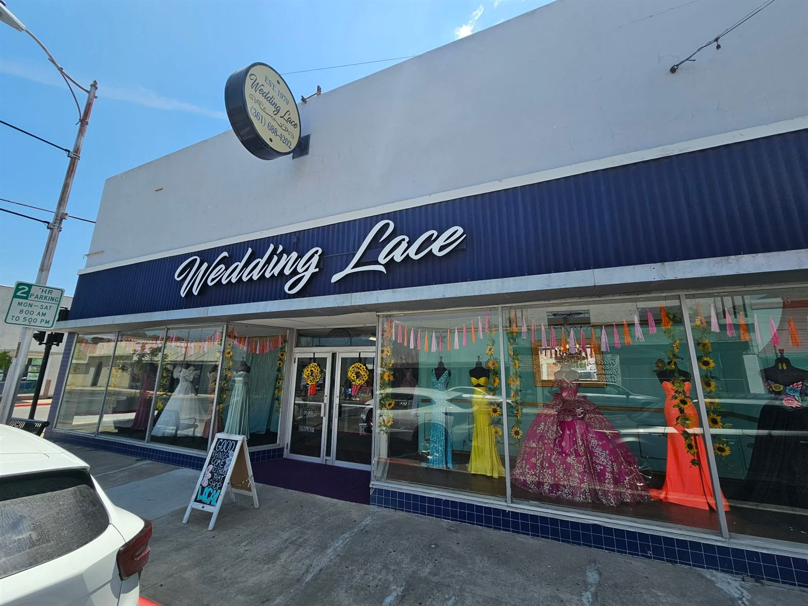 Wedding Lace storefront on Main Street in Alice, Texas